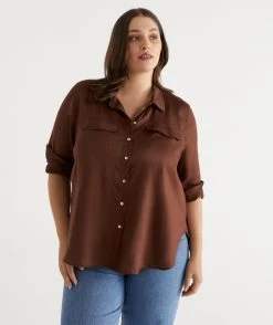 Linen Urban Shirt -Women Clothing Sale 034787 203 01 1 2