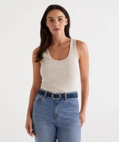 Australian Cotton Scoop Rib Tank