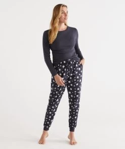 Cotton Star Print Flannelette Pant
