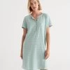 Australian Cotton Stripe Henley Nightie