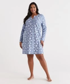 Australian Cotton Star Long Sleeve Night -Women Clothing Sale 035879 462 01 1 5