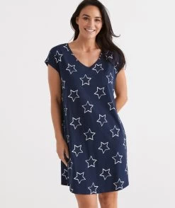 Australian Cotton Star V-neck Nightie -Women Clothing Sale 035882 440 01 5