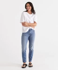 Australian Cotton Relaxed Mid Blue Jean 17 Australian Cotton Relaxed Mid Blue Jean -Women Clothing Sale 035915 460 01 1 8