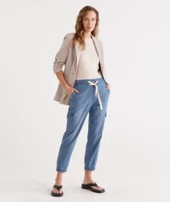 Denim Carpenter Pocket Jogger -Women Clothing Sale 035916 460 01 2 4