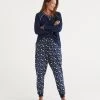 Heart Print Australian Cotton Knit Pyjama Pant