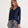 Soft V Neck Henley Pyjama Top