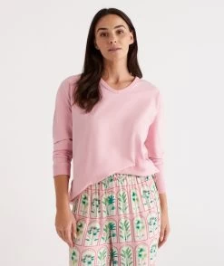 Relaxed V-neck Top -Women Clothing Sale 036140 673 01 1