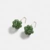 FOREST GREEN BEAD EARRING