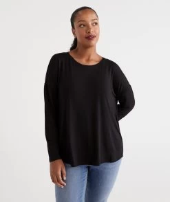 Long Sleeve Pleat Back Top