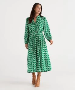 Soft Geo Shirt Dress -Women Clothing Sale 036260 332 01 1 5