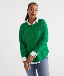 Cotton Nep Herringbone Jumper