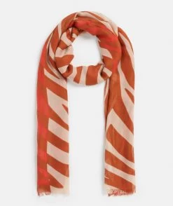 Spliced Zebra Print Scarf