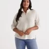 Textured Collar Top