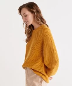 Rib Sleeve Detail Pull Over -Women Clothing Sale 036529 206 01 5