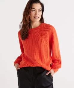 Rib Sleeve Detail Pull Over -Women Clothing Sale 036529 800 01 2