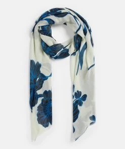 Linear Floral Scarf