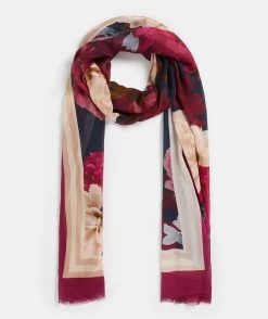 Modern Rose Border Scarf