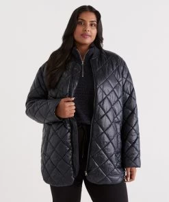 High Shine Quilted Jacket