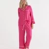 BCNA Soft Satin Pink Pyjama Set