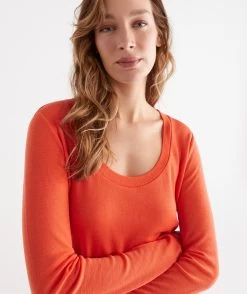 Wool Blend Scoop Top -Women Clothing Sale 036629 800 01 3