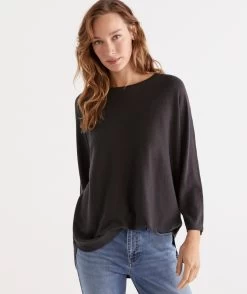 Cotton Curved Hem Pull Over
