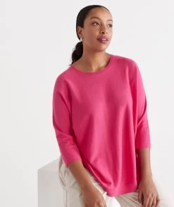 Cotton Curved Hem Pull Over -Women Clothing Sale 036632 650 01 4