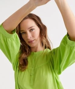 AUSTRALIAN COTTON YOKE BLOUSE -Women Clothing Sale 036634 315 01 4