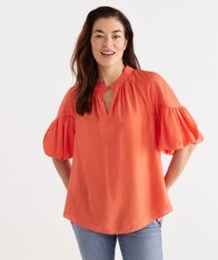 DRAPE NECK TOP -Women Clothing Sale 036635 800 01 7
