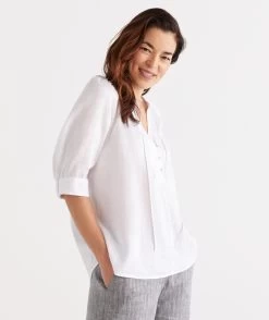 LINEN TOP -Women Clothing Sale 036638 100 01 2