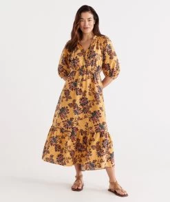MUSTARD VINE DRESS -Women Clothing Sale 036647 206 01 2
