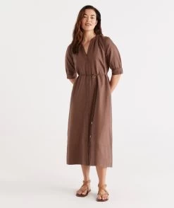 BELTED MIDI DRESS -Women Clothing Sale 036648 226 01 5