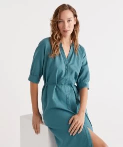 BELTED MIDI DRESS -Women Clothing Sale 036648 469 01 1