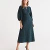 TEXTURED MIDI DRESS