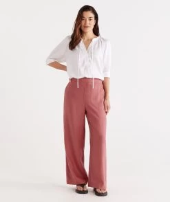 Linen Wide Leg Pant -Women Clothing Sale 036659 628 01 2