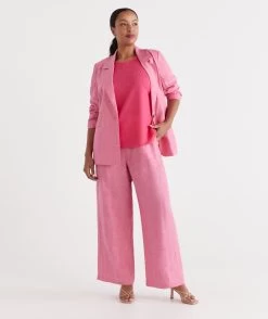 Linen Wide Leg Pant -Women Clothing Sale 036659 650 01 2