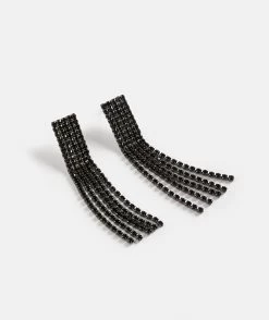 Black Glow Mesh Earring