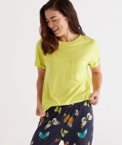 Australian Cotton Crew Neck Pyjama Top -Women Clothing Sale 036688 722 01 5