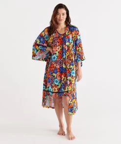 Floral Print Kimono -Women Clothing Sale 036696 910 01 3
