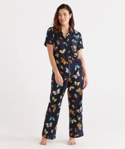 Cotton Butterfly Print Pyjama Set
