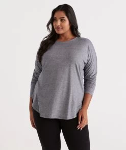 Australian Cotton Stripe Longline Tee -Women Clothing Sale 036701 404 01 2