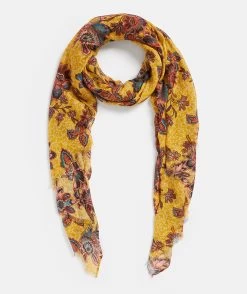 Mustard Vine Floral Scarf