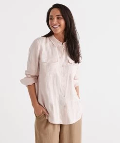 LINEN URBAN SHIRT -Women Clothing Sale 036728 726 01 11