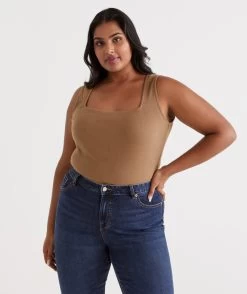 Square Neck Rib Tank -Women Clothing Sale 036730 216 01 4