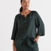 Linen Lounge ¾ Woven Top