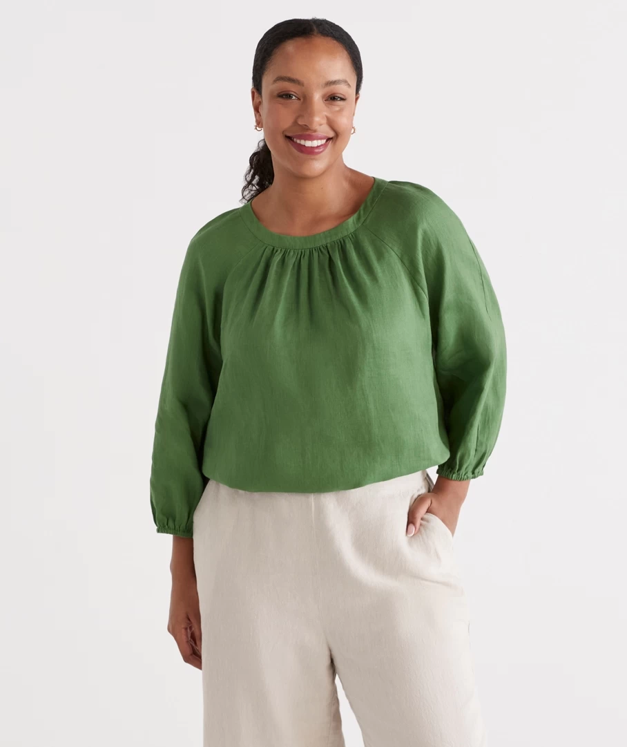 LINEN PICNIC TEE 1 LINEN PICNIC TEE