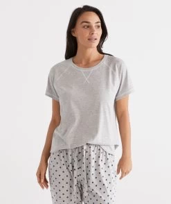 Australian Cotton Contrast Pyjama Top -Women Clothing Sale 036761 048 01 7