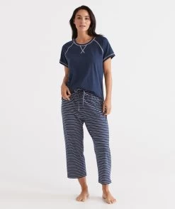 Australian Cotton Stripe ¾ Pyjama Pant -Women Clothing Sale 036763 440 01 7