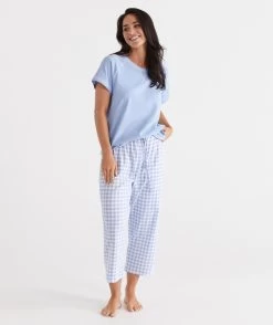 Australian Cotton Gingham ¾ Pyjama Pant -Women Clothing Sale 036764 449 01 6