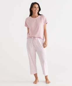 Australian Cotton Gingham ¾ Pyjama Pant -Women Clothing Sale 036764 726 01 5