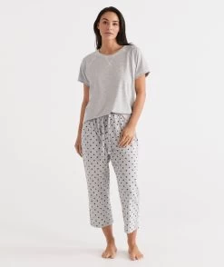 Australian Cotton Spot ¾ Pyjama Pant -Women Clothing Sale 036765 048 01 7